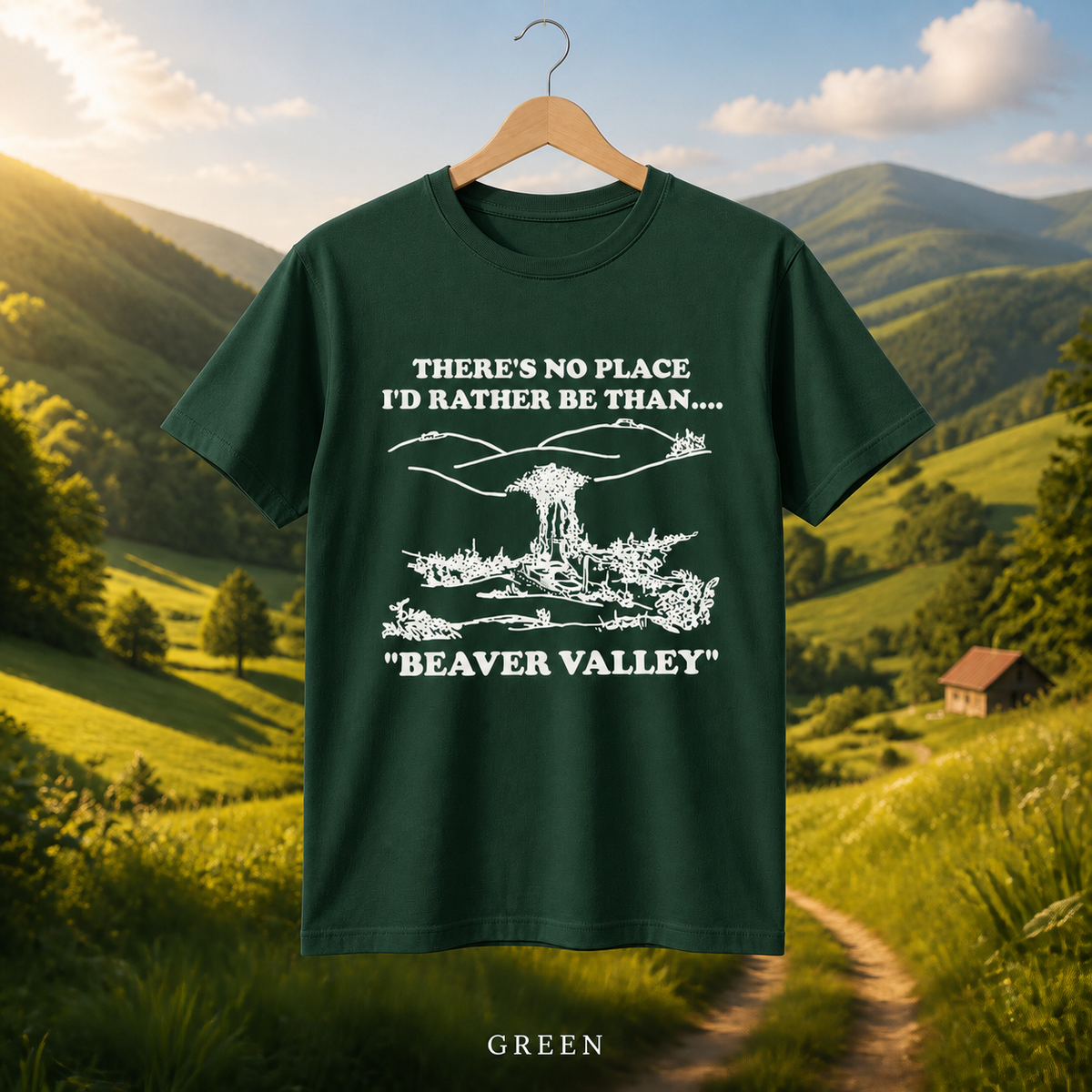 Beaver Valley Vintage Graphic T-Shirt – Retro Outdoor Humor Unisex Tee