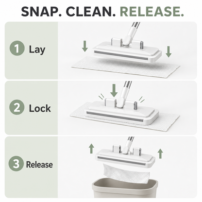 No-Touch Multi-Surface Mini Mop — without bending down or touching the mess.