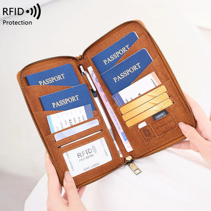 RFID Travel Document Organizer Passport Wallet – 8 Colors
