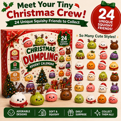 🎅 Cute Christmas Advent Calendar: 24 Days of Squishy Dumplings 🥟
