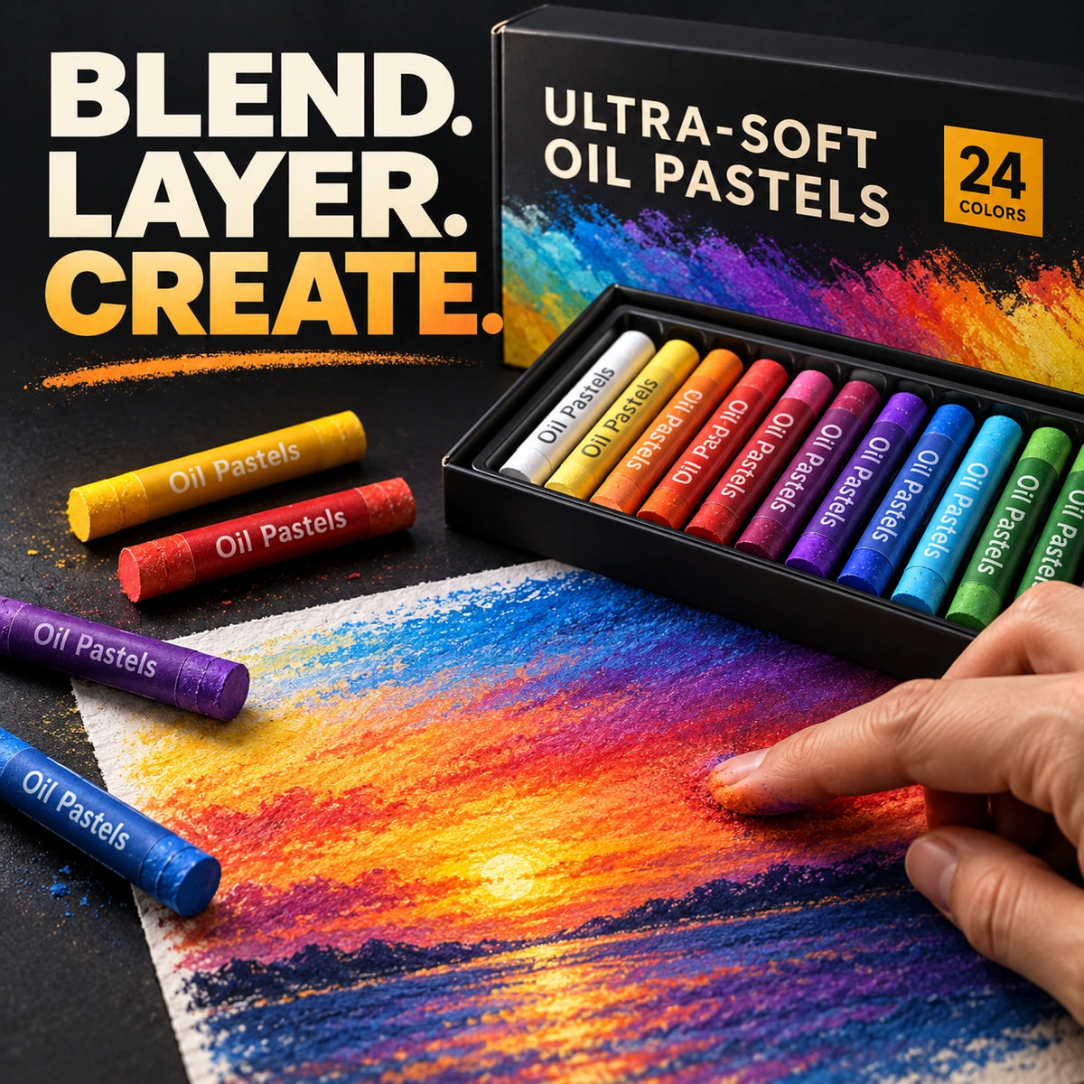 Artist-Grade Soft Oil Pastel Set