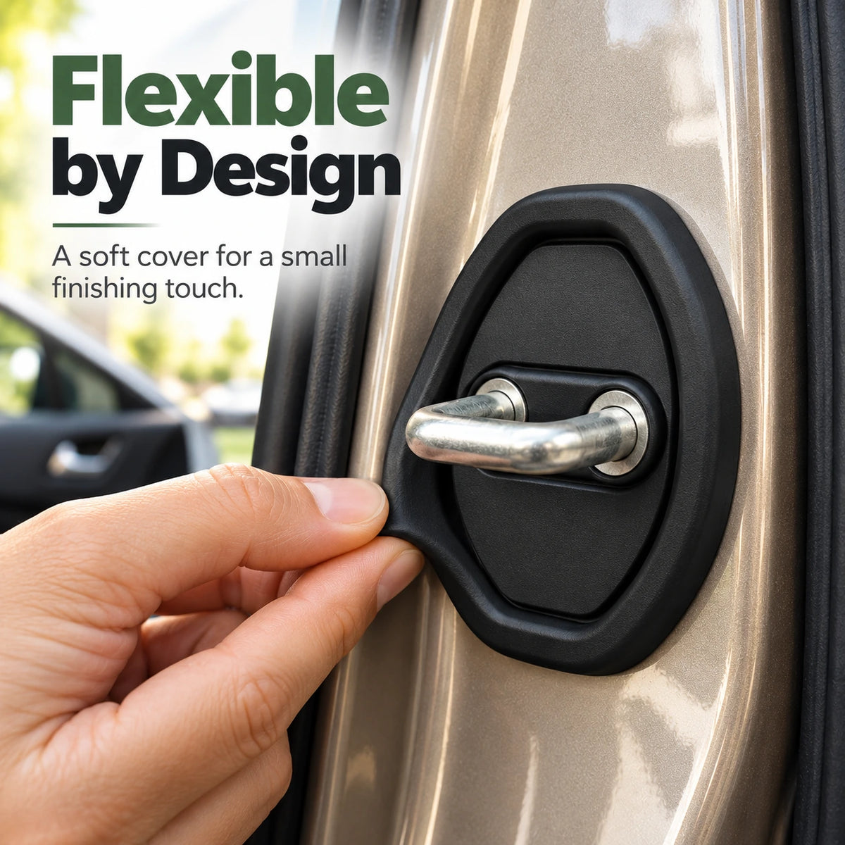 Car Door Striker Protector Covers — Self-Adhesive Silicone Guards