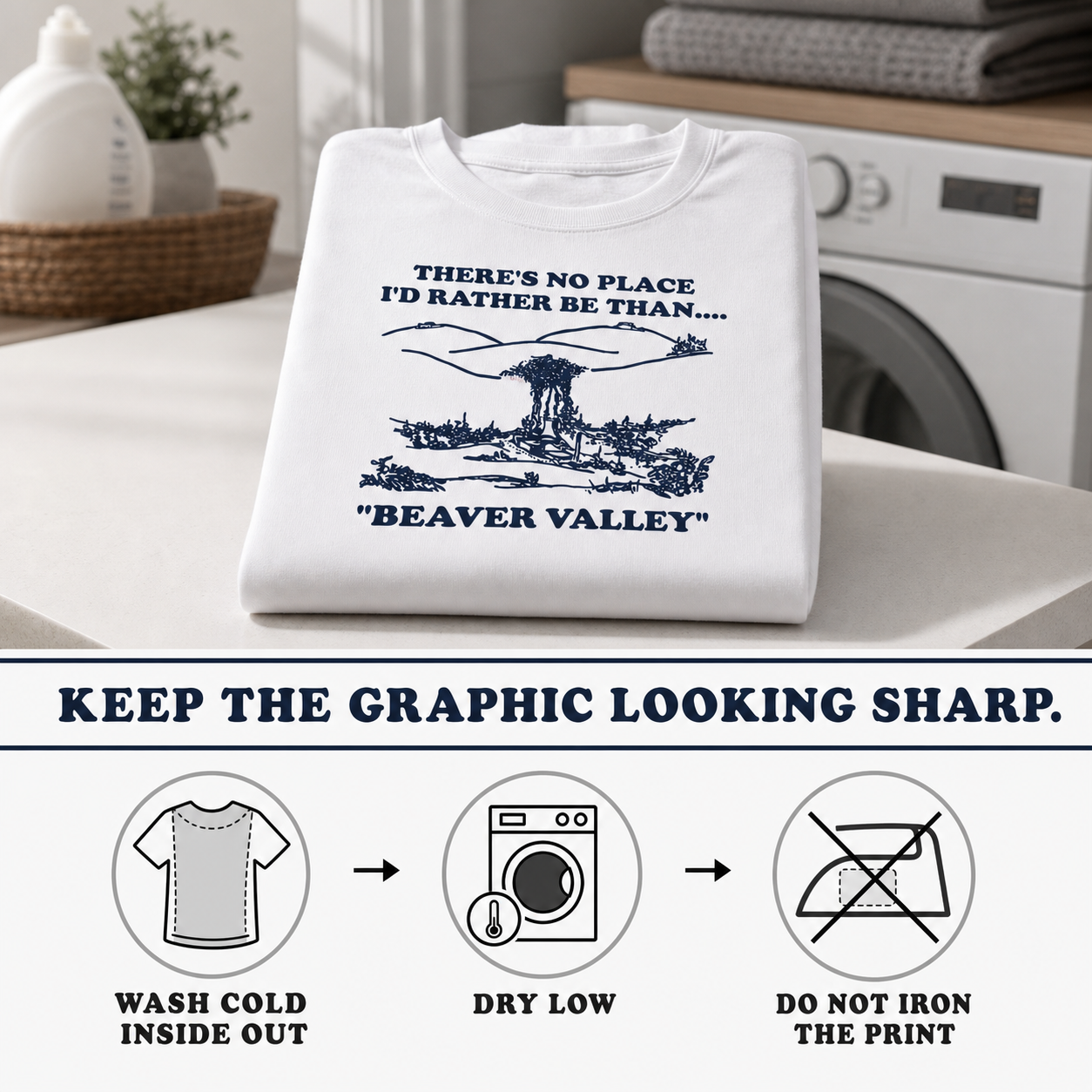 Beaver Valley Vintage Graphic T-Shirt – Retro Outdoor Humor Unisex Tee