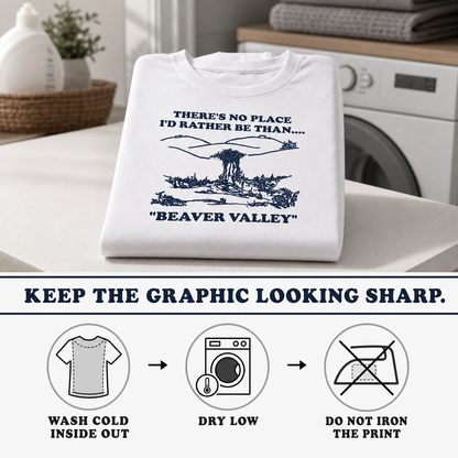 Beaver Valley Vintage Graphic T-Shirt – Retro Outdoor Humor Unisex Tee