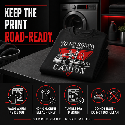 Funny Trucker Dad T-Shirt - Yo No Ronco, Sueño Que Soy Un Camión