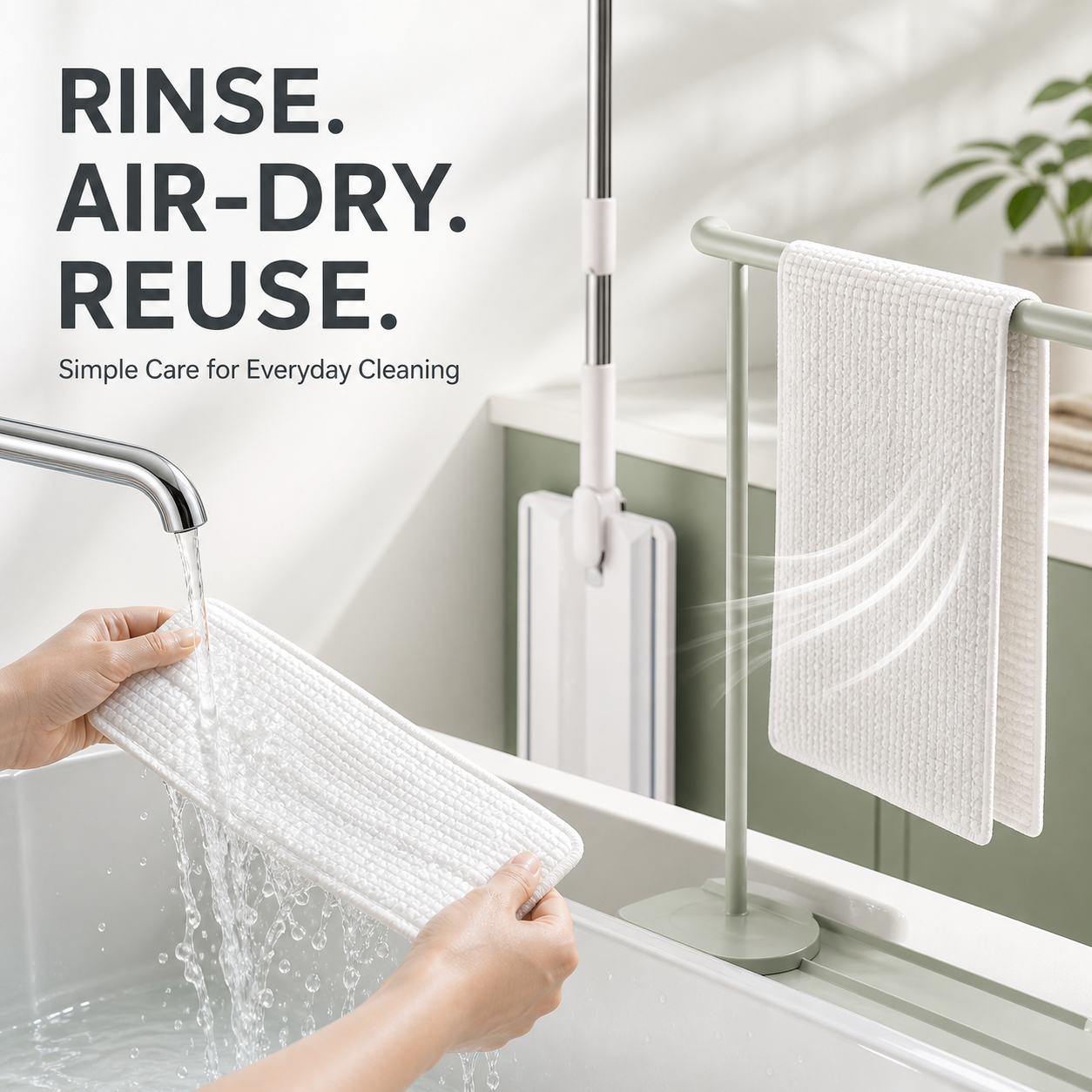 No-Touch Multi-Surface Mini Mop — without bending down or touching the mess.