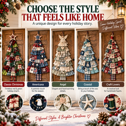 Handmade Fabric Christmas Tree Door Hanging Decor 🎄