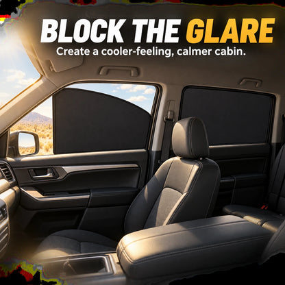 Magnetic Car Side Window Curtains – 4-Piece Front & Rear Privacy Sunshade Set