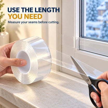 💨 Draft Stopper Clear Seal Tape – Keep Cold Air Out & Lower Energy Bills 🥶💡