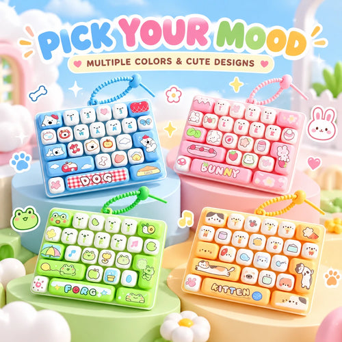 26-Key Mini Fidget Keyboard Keychain