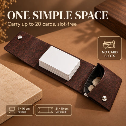 Vintage Compact Trifold Wallet with Quick-Access Coin Pocket