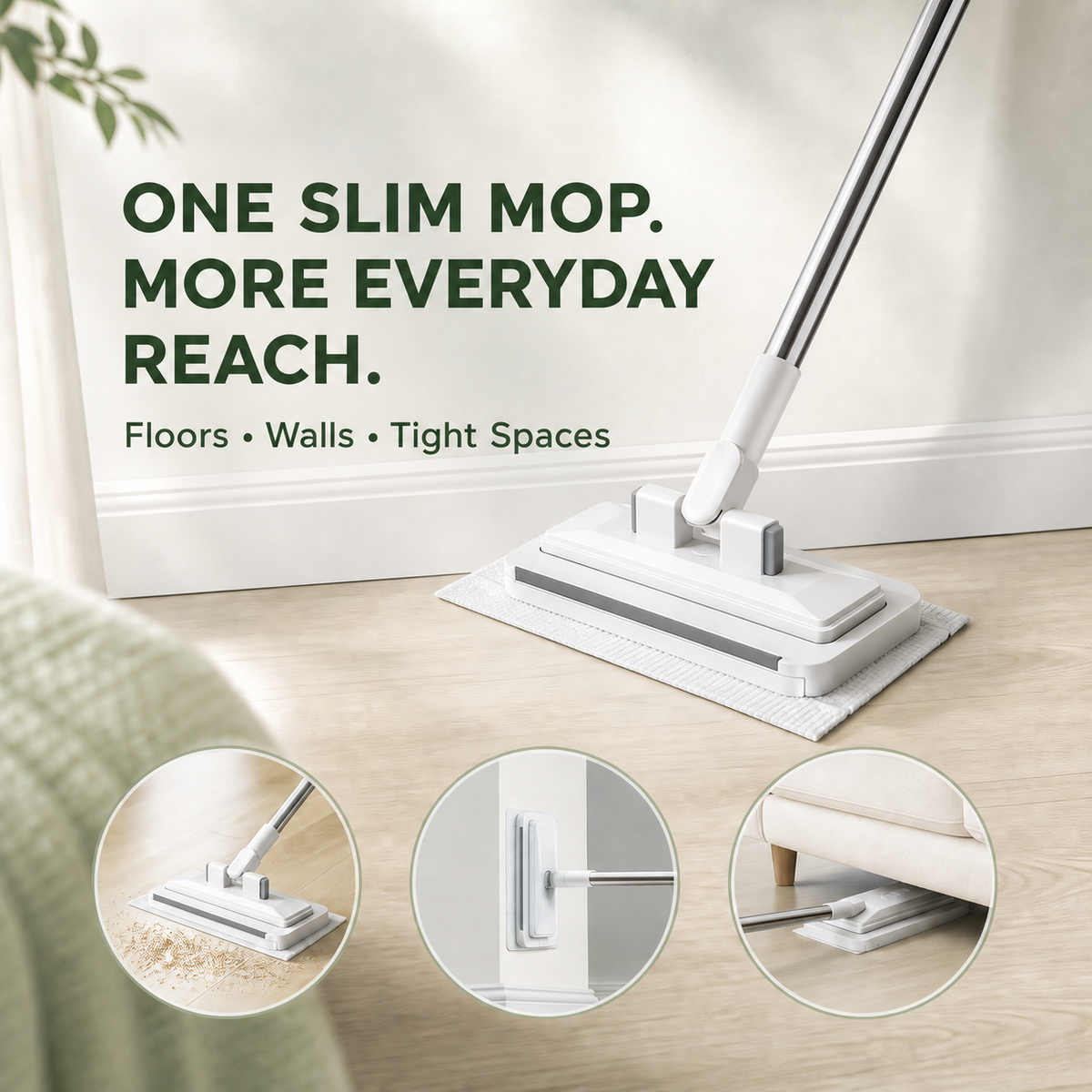 No-Touch Multi-Surface Mini Mop — without bending down or touching the mess.