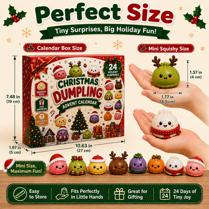 🎅 Cute Christmas Advent Calendar: 24 Days of Squishy Dumplings 🥟
