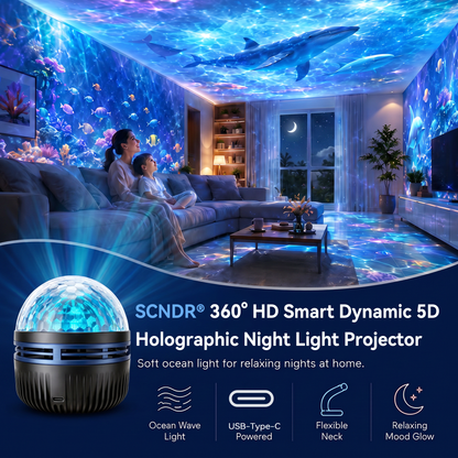 🎁🦖360° Smart Holographic Starry Sky Projector (HD Smart Dynamic 5D)