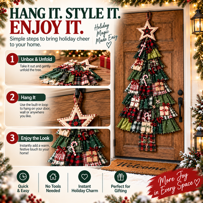 Handmade Fabric Christmas Tree Door Hanging Decor 🎄