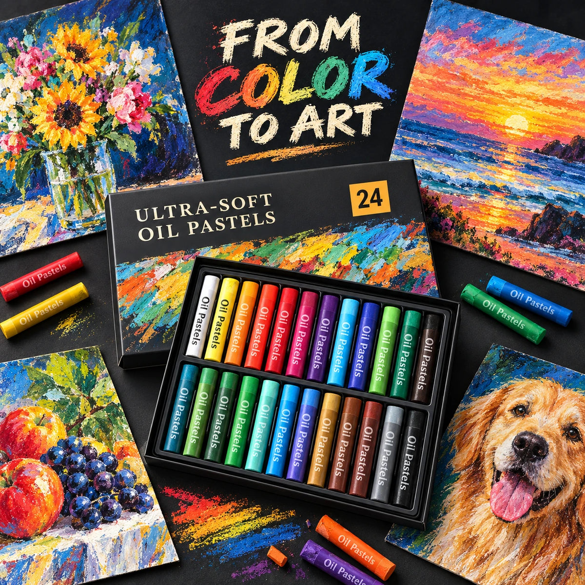 Artist-Grade Soft Oil Pastel Set