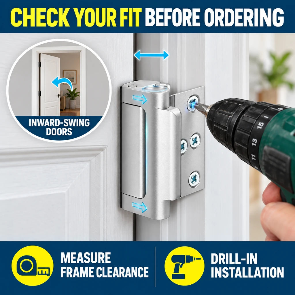 2-Pack Heavy-Duty Door Reinforcement Locks