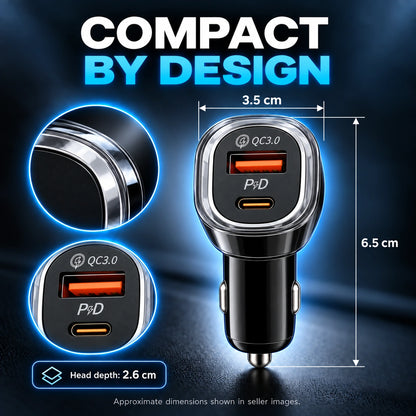 2-in-1 Car Charger & Vehicle Finder