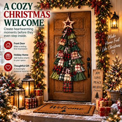 Handmade Fabric Christmas Tree Door Hanging Decor 🎄