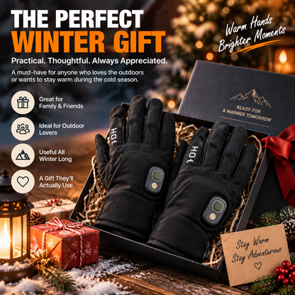 🔥 49%OFF Today | Rechargeable Heated Gloves – Touchscreen Winter Gloves with Adjustable Heat for Skiing, Hiking & Outdoor Use