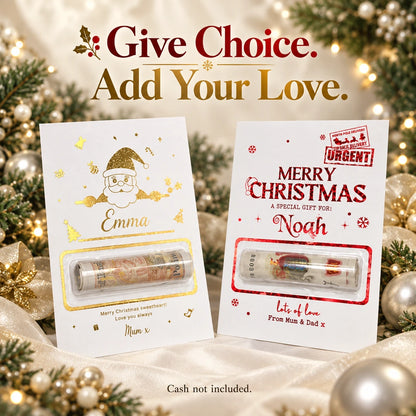 💌✨Personalized DIY Holiday Money Card – Write Your Own Note