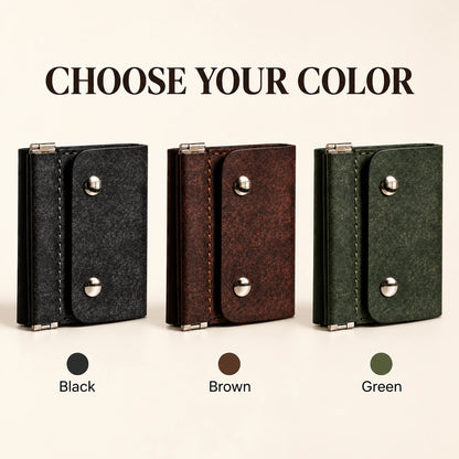 Vintage Compact Trifold Wallet with Quick-Access Coin Pocket