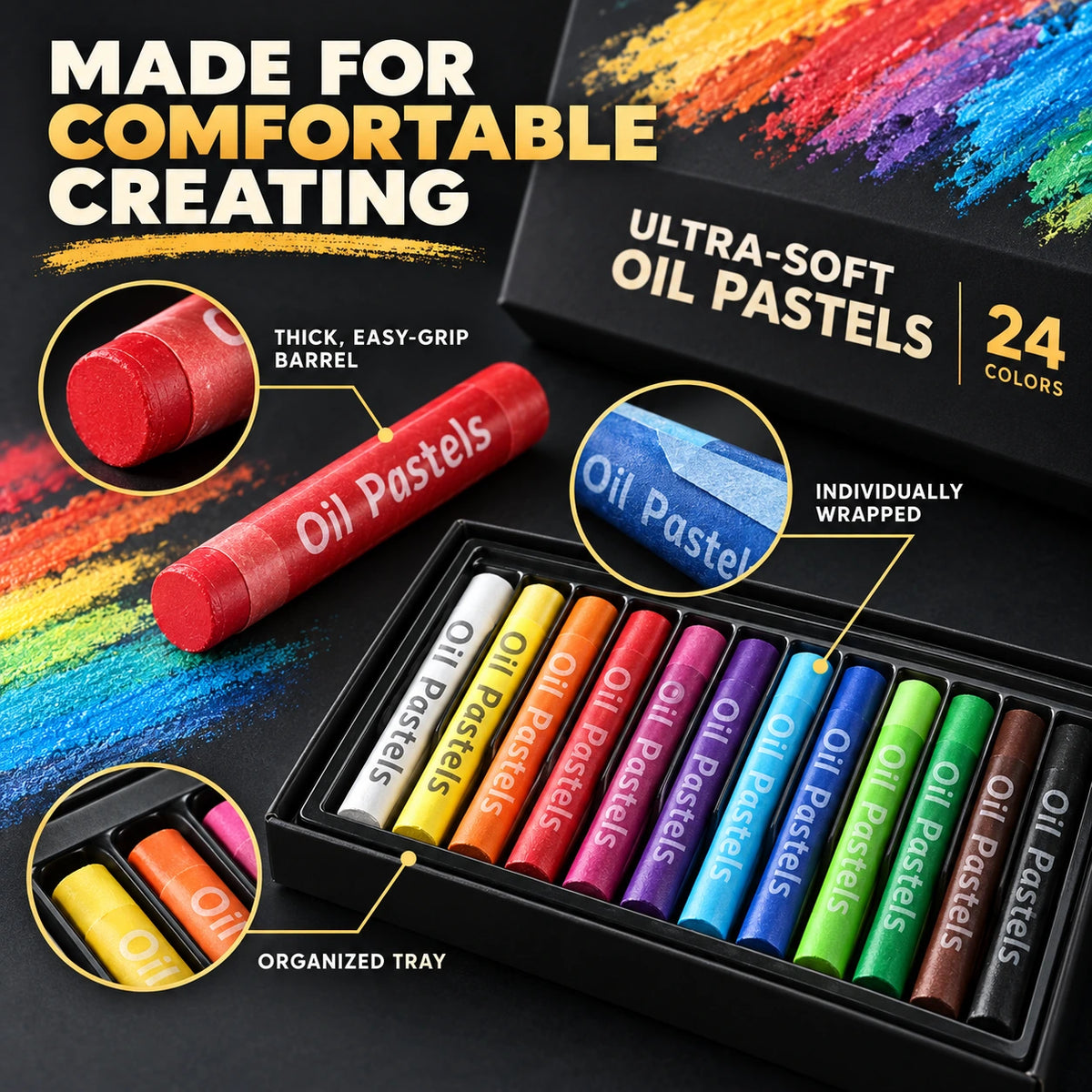 Artist-Grade Soft Oil Pastel Set