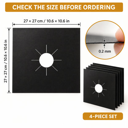🥘 Reusable Gas Stove Burner Liners♻️ (Set of 4)