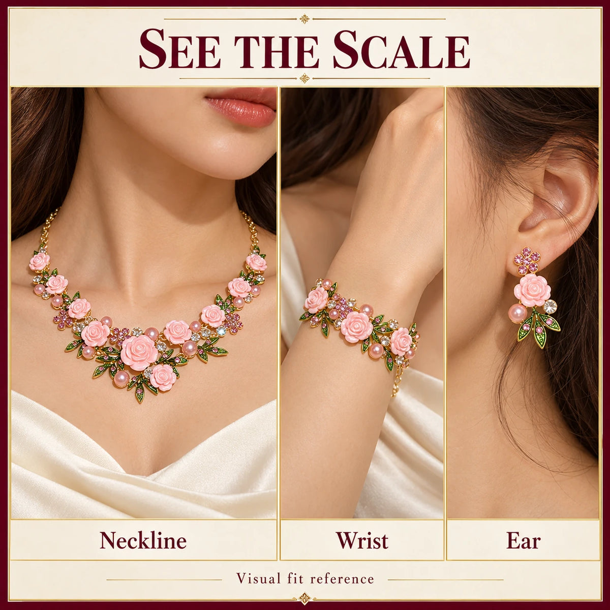 Vintage Rose Garden Pearl & Crystal Jewelry Collection