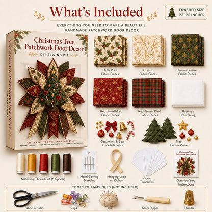 ✂️ Beginner Friendly Christmas Door Hanging Quilt Kit | Easy Holiday DIY Sewing Craft 🌟