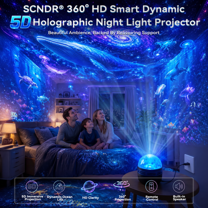 🎁🦖360° Smart Holographic Starry Sky Projector (HD Smart Dynamic 5D)