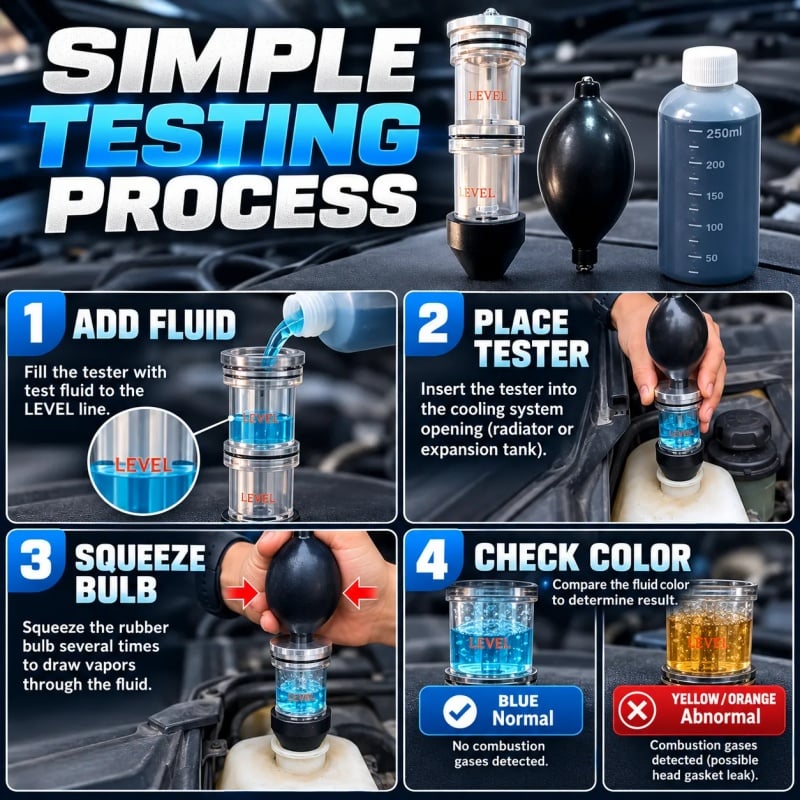 🔧 Combustion Leak Tester | Cooling System Gas Check