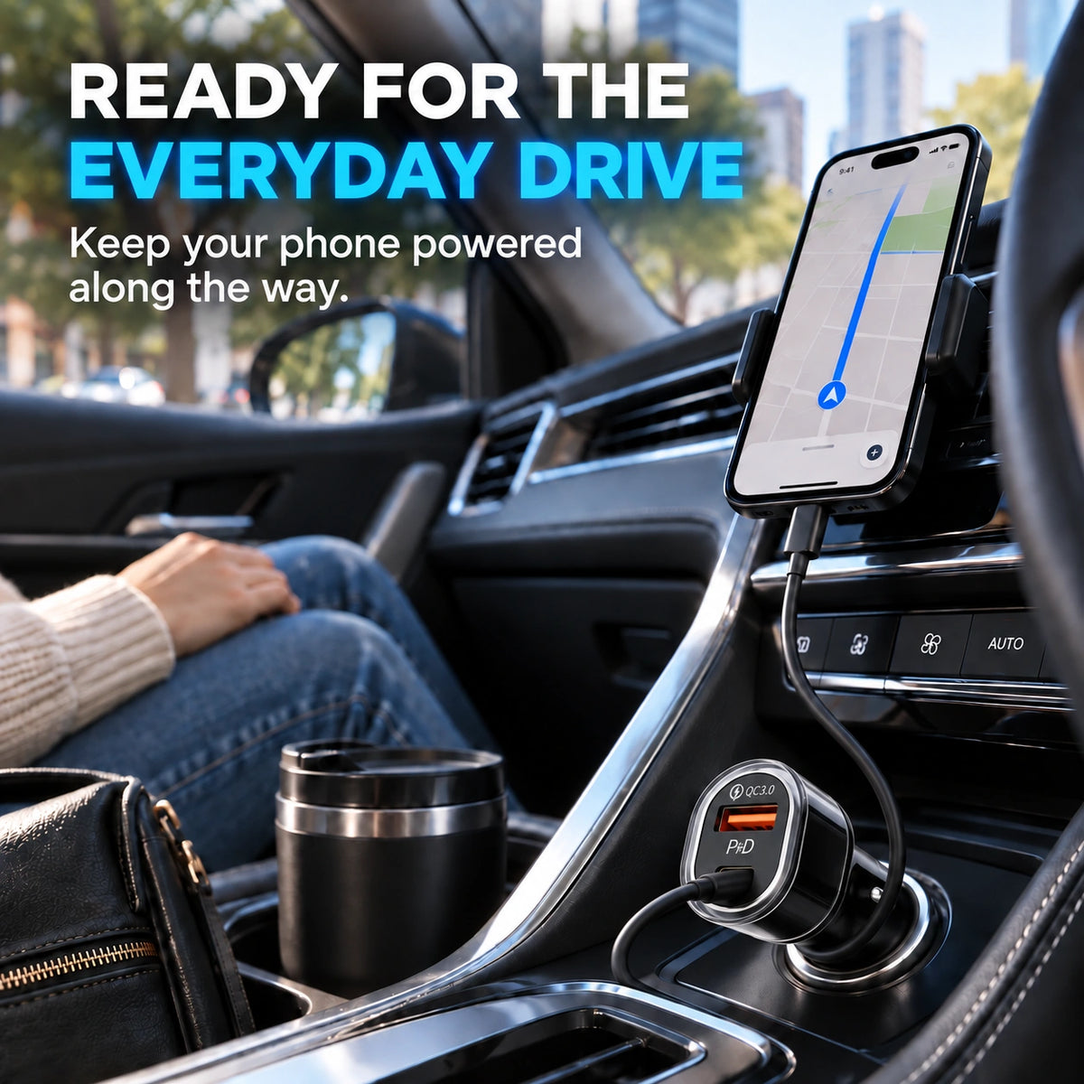 2-in-1 Car Charger & Vehicle Finder