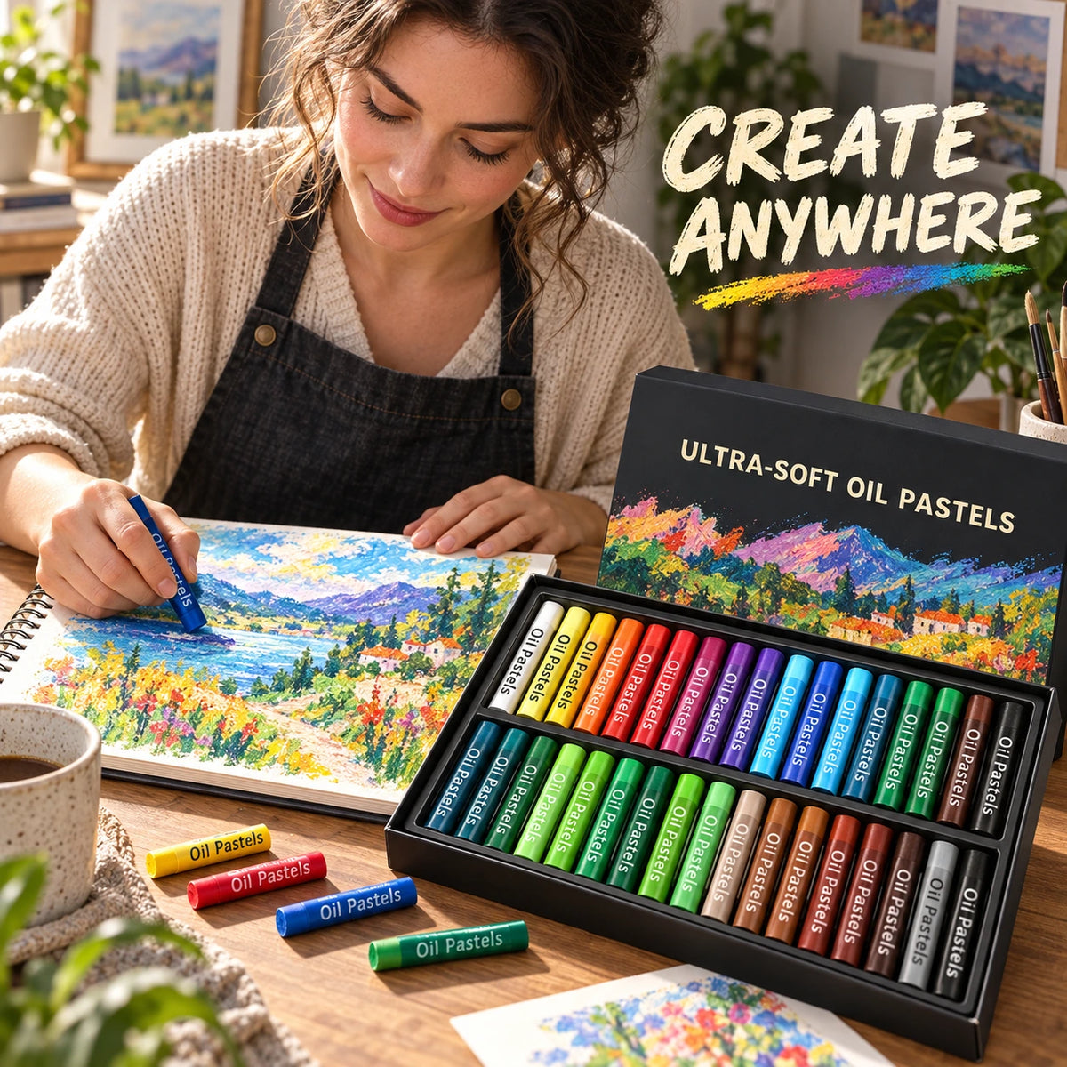 Artist-Grade Soft Oil Pastel Set