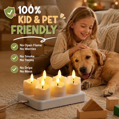 ✨ Rechargeable Flameless LED Candles with Remote