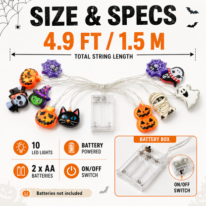Spooky Glow Halloween LED String Lights 🎃
