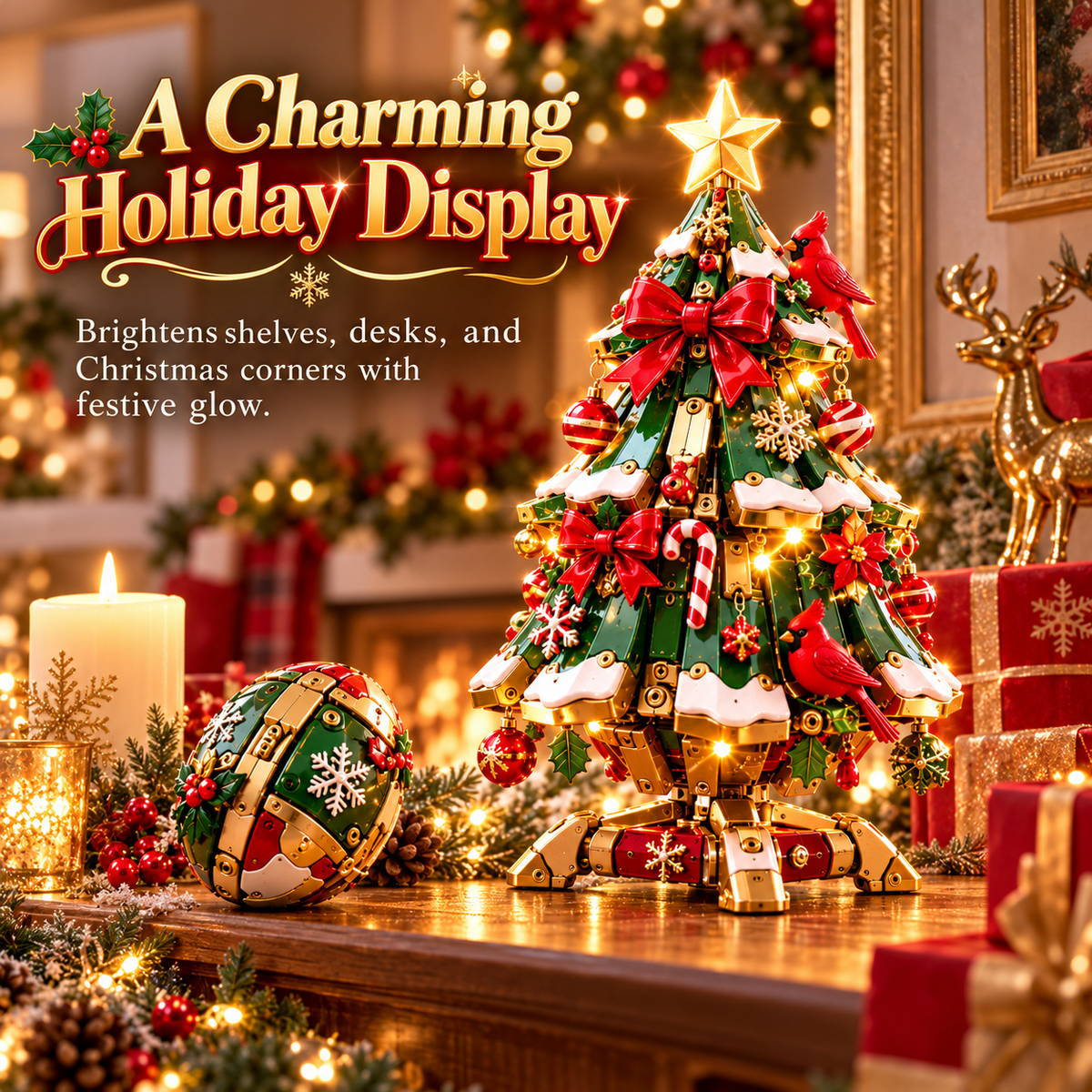 🔥 Egg-to-Christmas Tree Magical Transforming Toy🎄– Cardinal Christmas Tree Holiday Gift 🎁