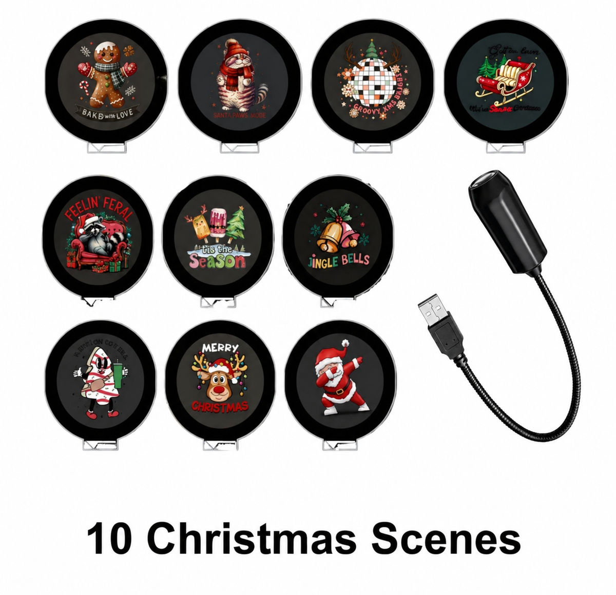 ✨HD Christmas Projector – 6 or 10 Festive Scenes