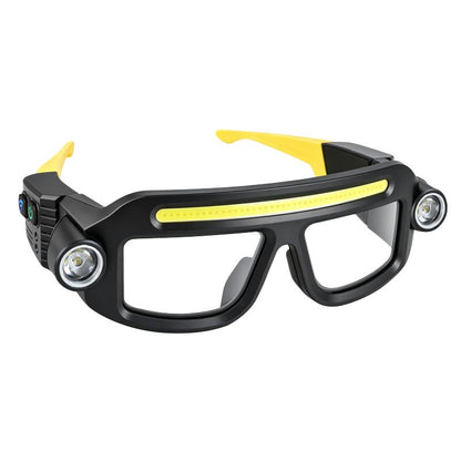 💡 Rechargeable LED Headlamp Glasses – Hands-Free Light