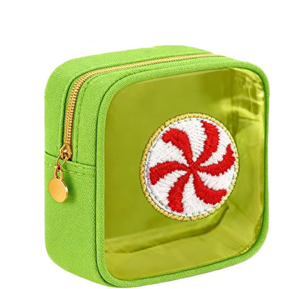🎄 Christmas Tree Clear Makeup Bag – Festive Travel Organizer
