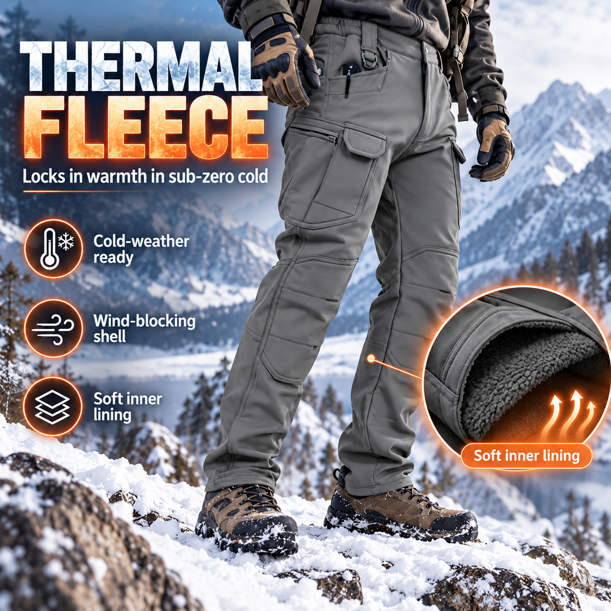 Winter Warm IX7 Cargo Tactical Pants ❄️