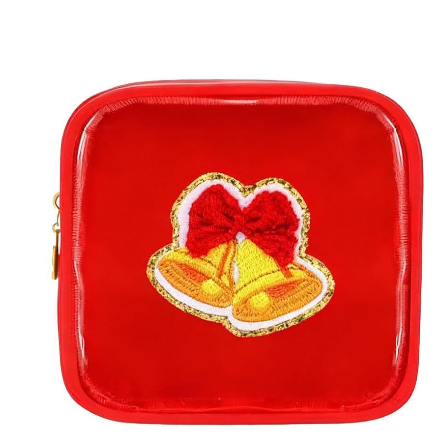 🎄 Christmas Tree Clear Makeup Bag – Festive Travel Organizer