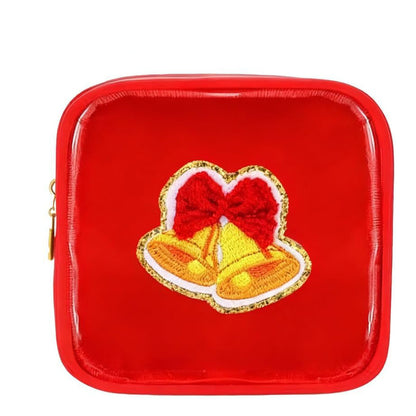 🎄 Christmas Tree Clear Makeup Bag – Festive Travel Organizer