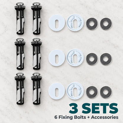 🔧 Toilet Seat Replacement Bolt Kit – Toggle Fixings with Washers