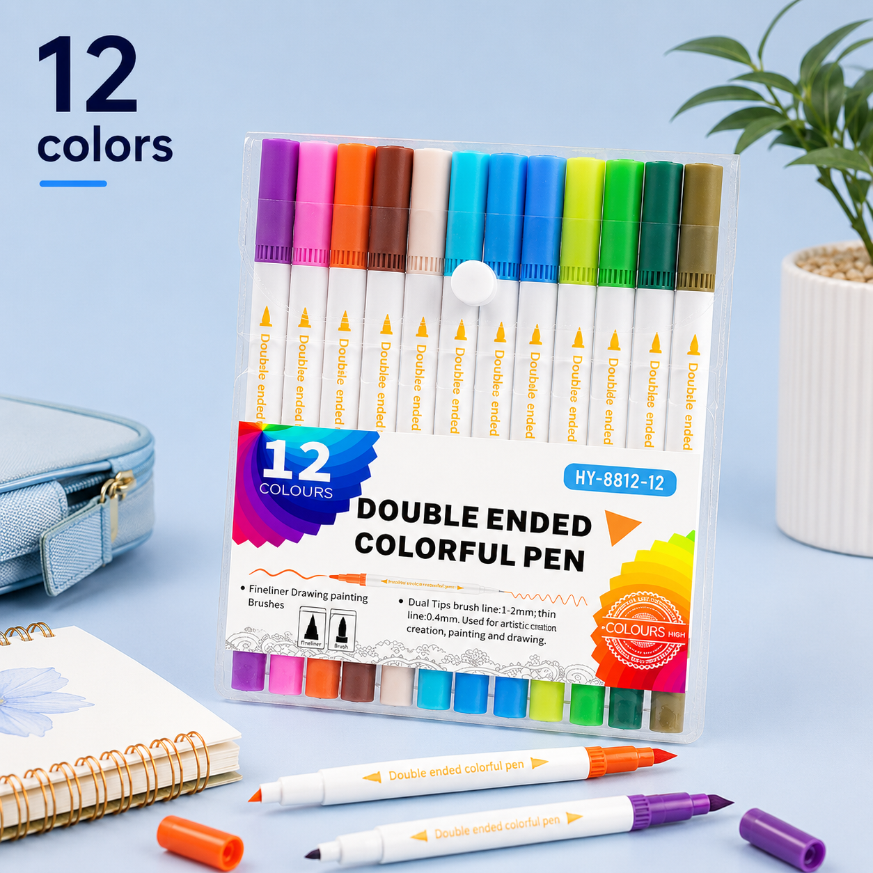 Double-Ended Multi-Functional Watercolor Pen
