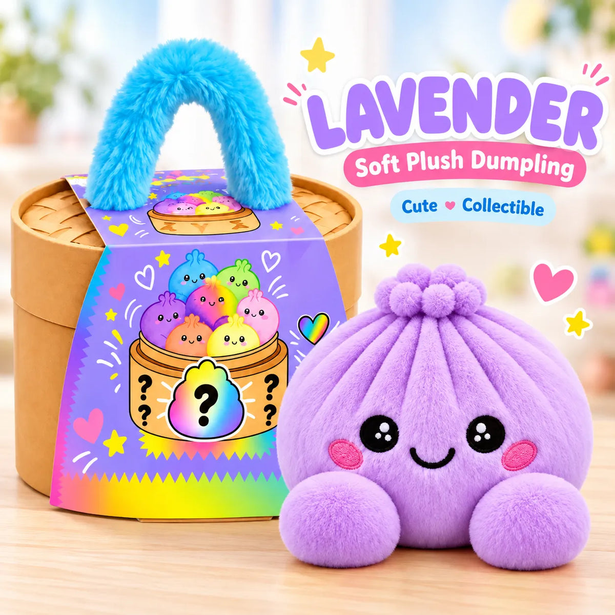 🥟 Rainbow Dumpling Plush Blind Box 🌈 – Cute Mystery Stuffed Toy