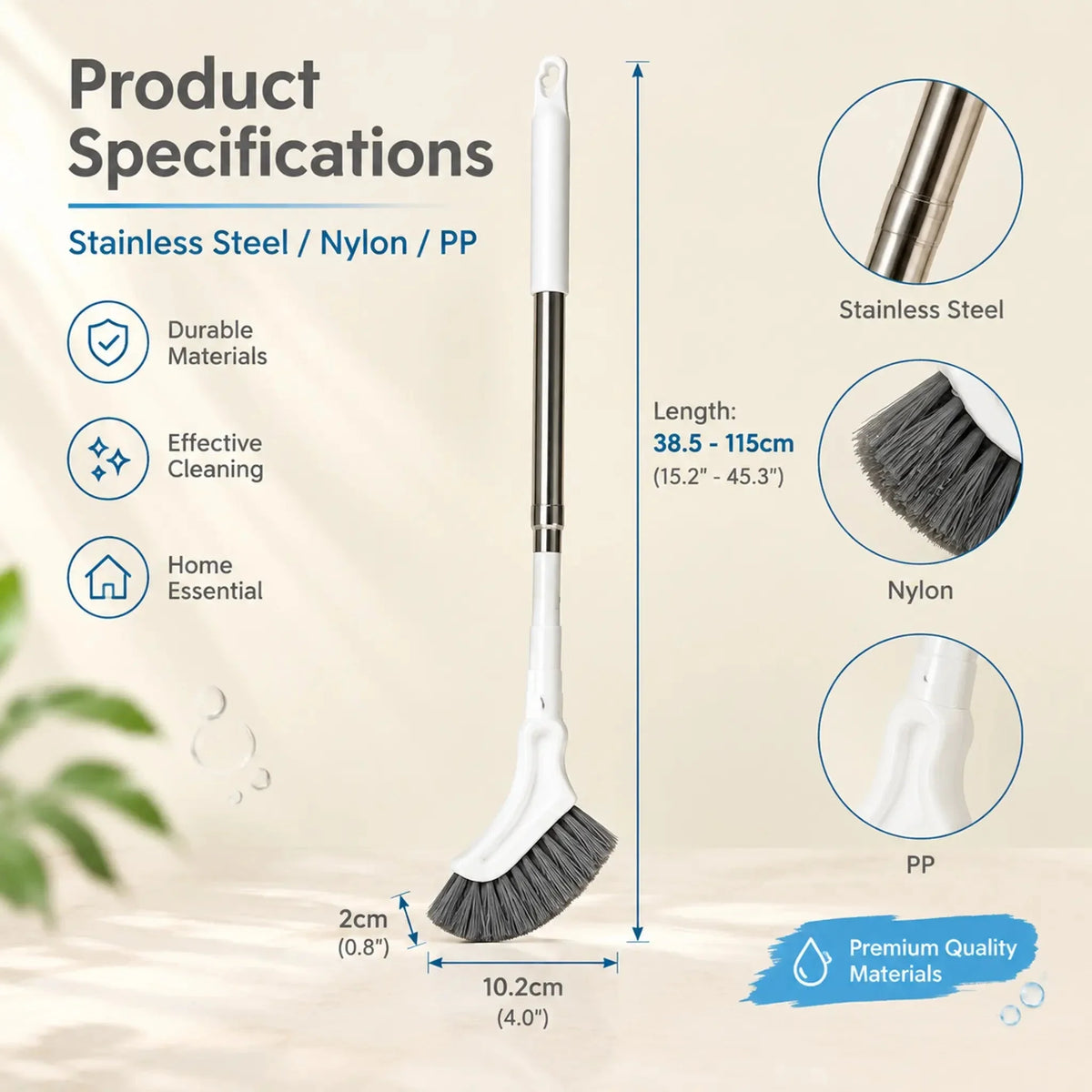 🧼 Reach Further, Clean Deeper | Telescopic Crevice Brush