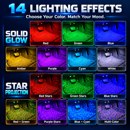 Car RGB Sound-Activated Ambient Starlight Bar🚗