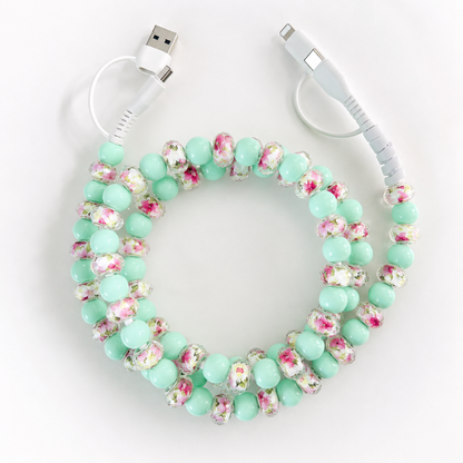 Luxury Leopard Beaded Dual-Head Charging Cable 🖤⚡