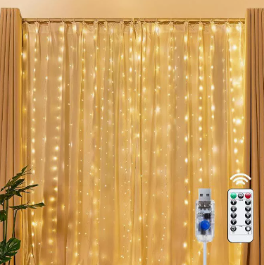 Cascading Starry Window Curtain Lights for Bedroom & Party